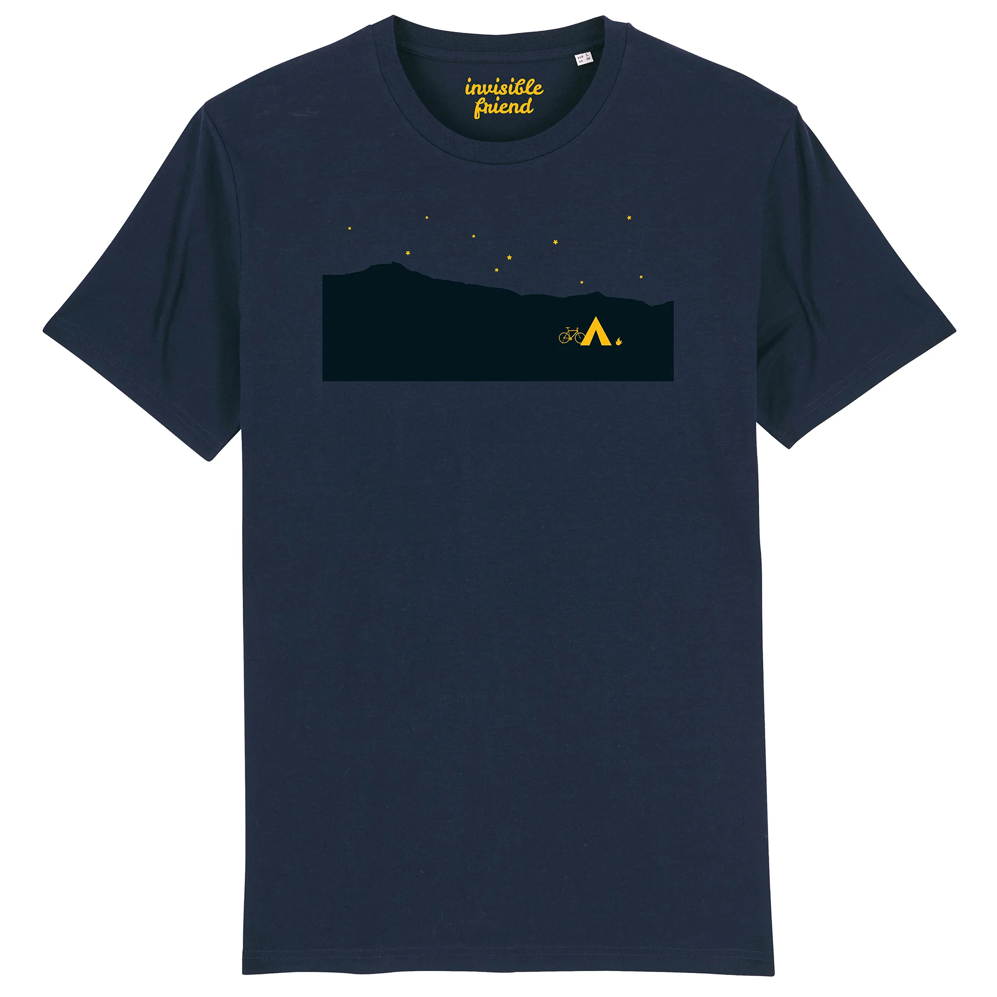 Bike and Tent Midnight T Shirt - Image 3