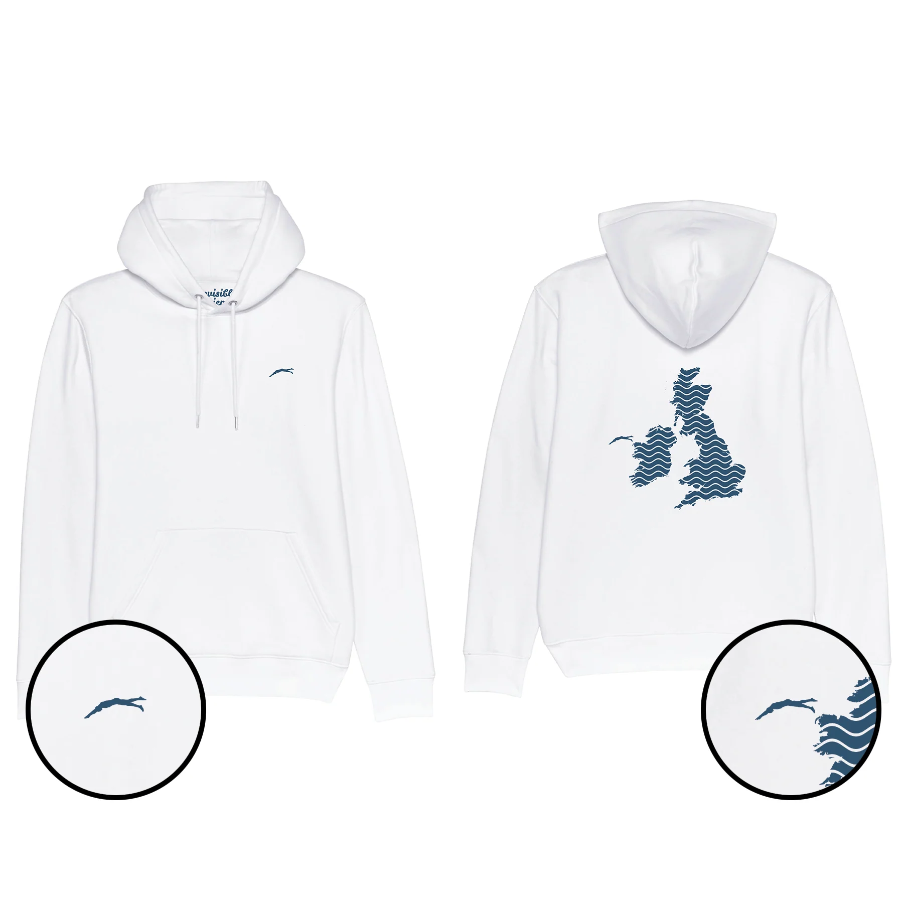 British Isles Swimming Embroidered Hoodie - Image 3