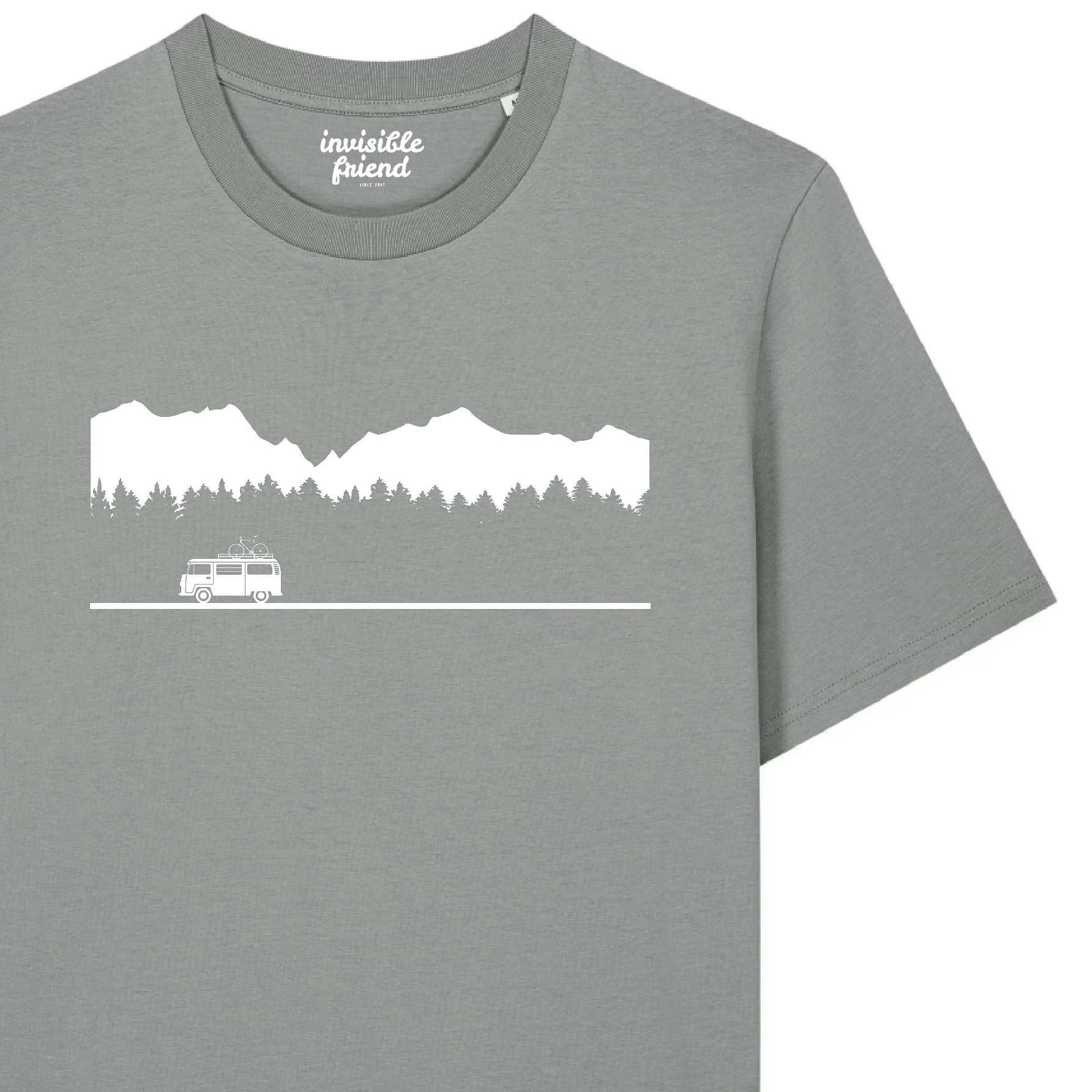 Classic Camper Van Mountains T Shirt - Image 2
