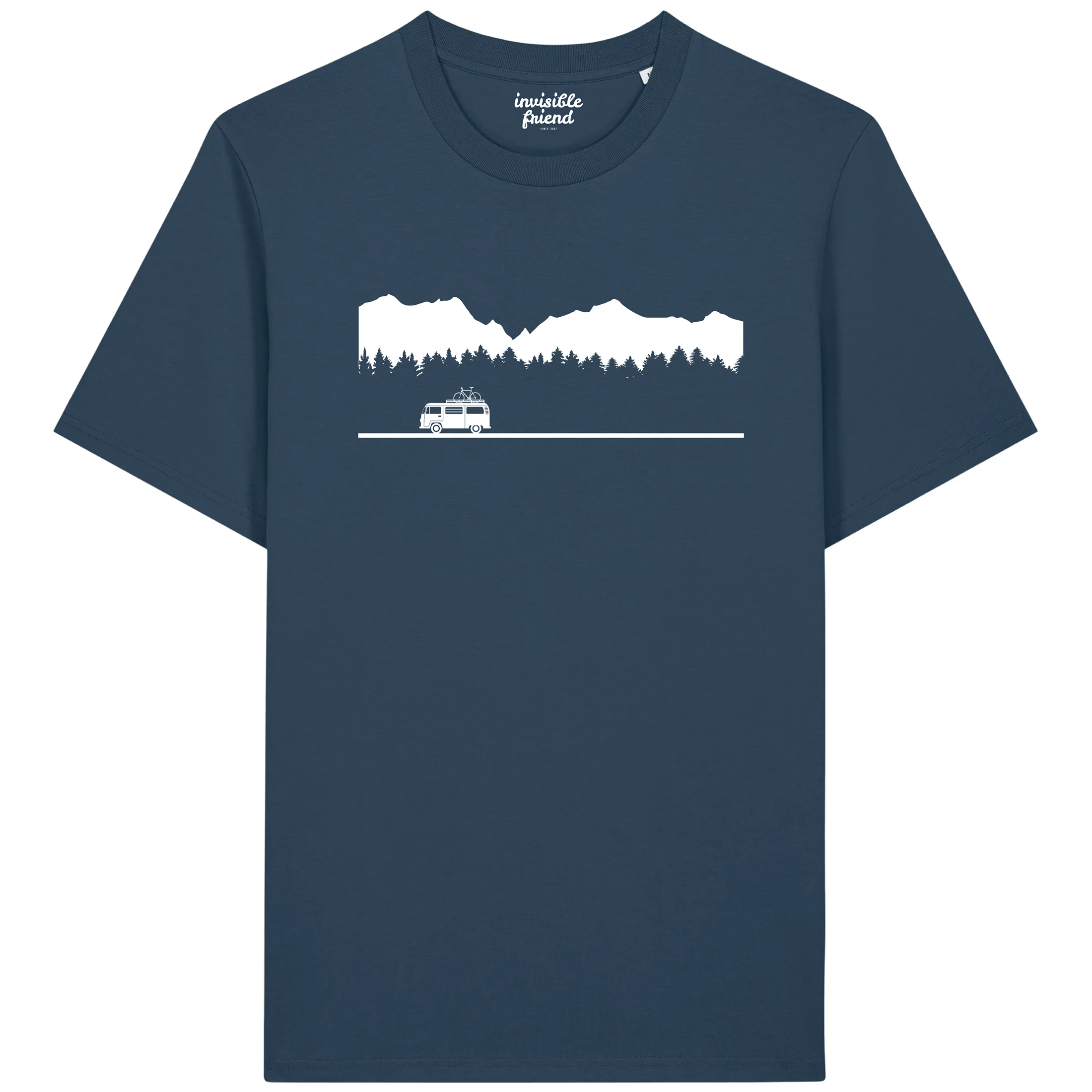 Classic Camper Van Mountains T Shirt - Image 3